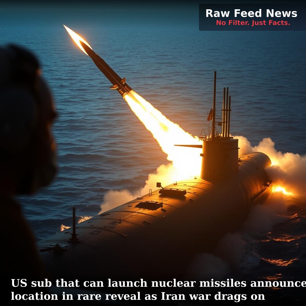 US sub that can launch nuclear missiles announces location in rare reveal as Iran war drags on