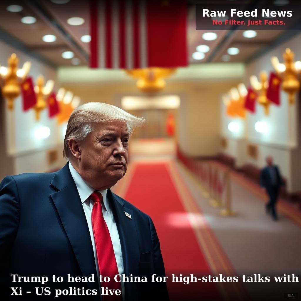Trump to head to China for high-stakes talks with Xi – US politics live
