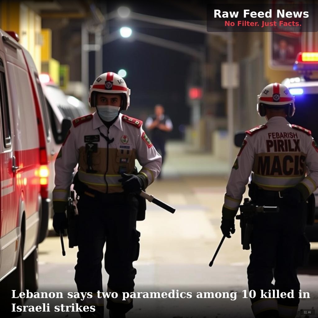 Lebanon says two paramedics among 10 killed in Israeli strikes