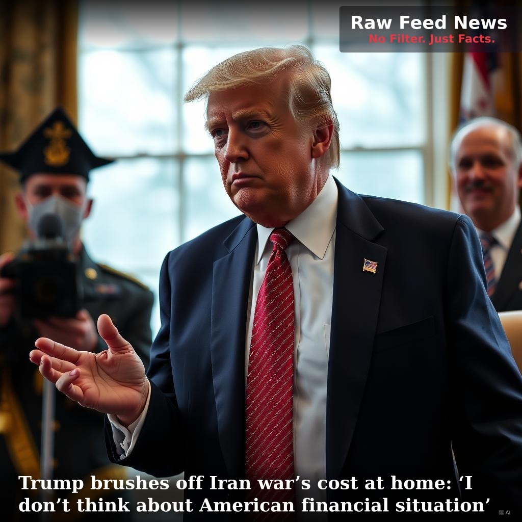Trump brushes off Iran war’s cost at home: ‘I don’t think about American financial situation’