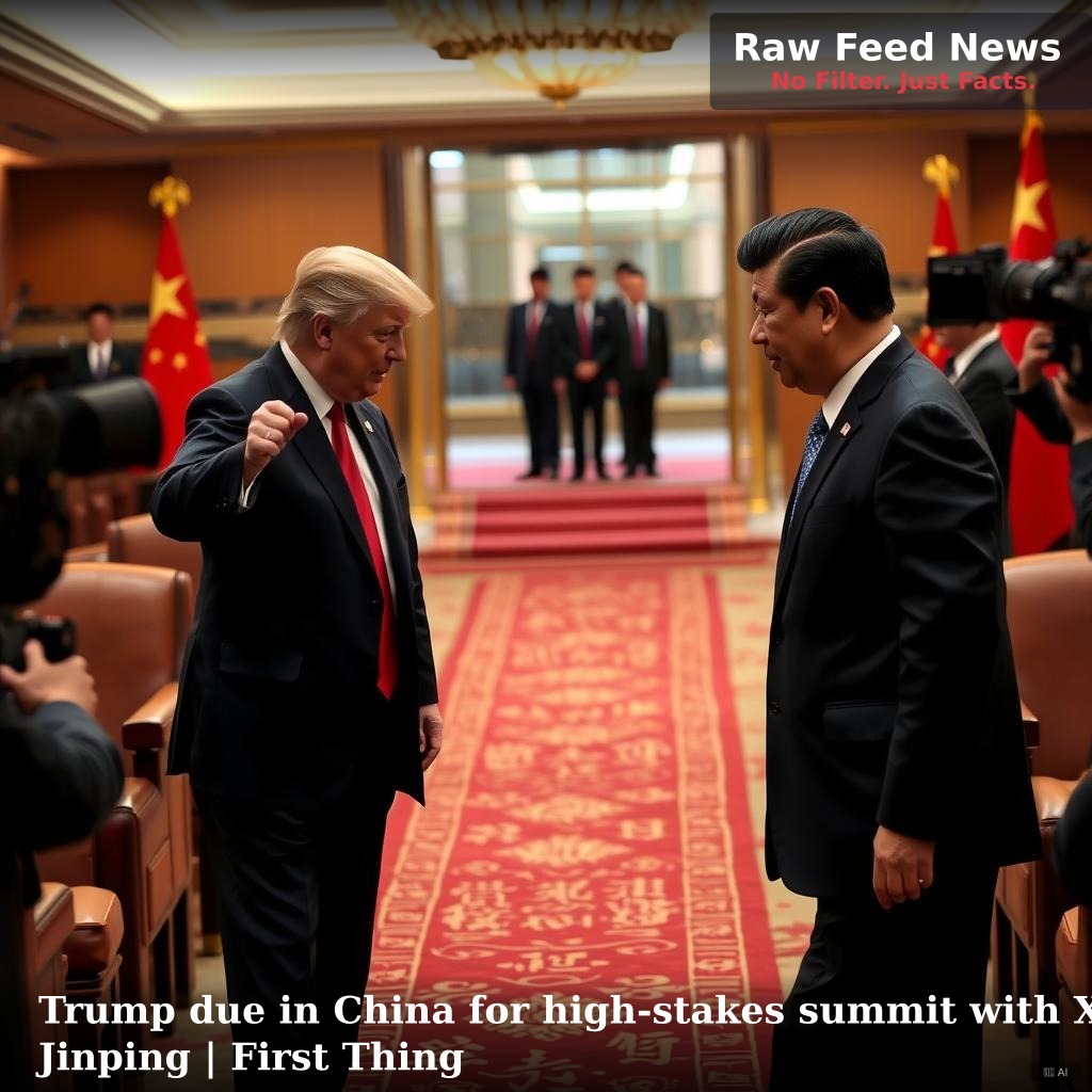 Trump due in China for high-stakes summit with Xi Jinping | First Thing