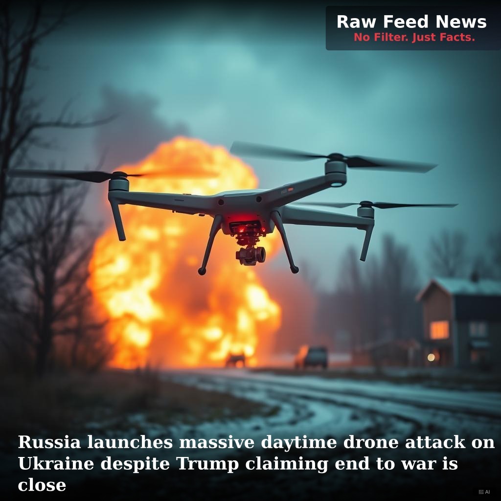 Russia launches massive daytime drone attack on Ukraine despite Trump claiming end to war is close
