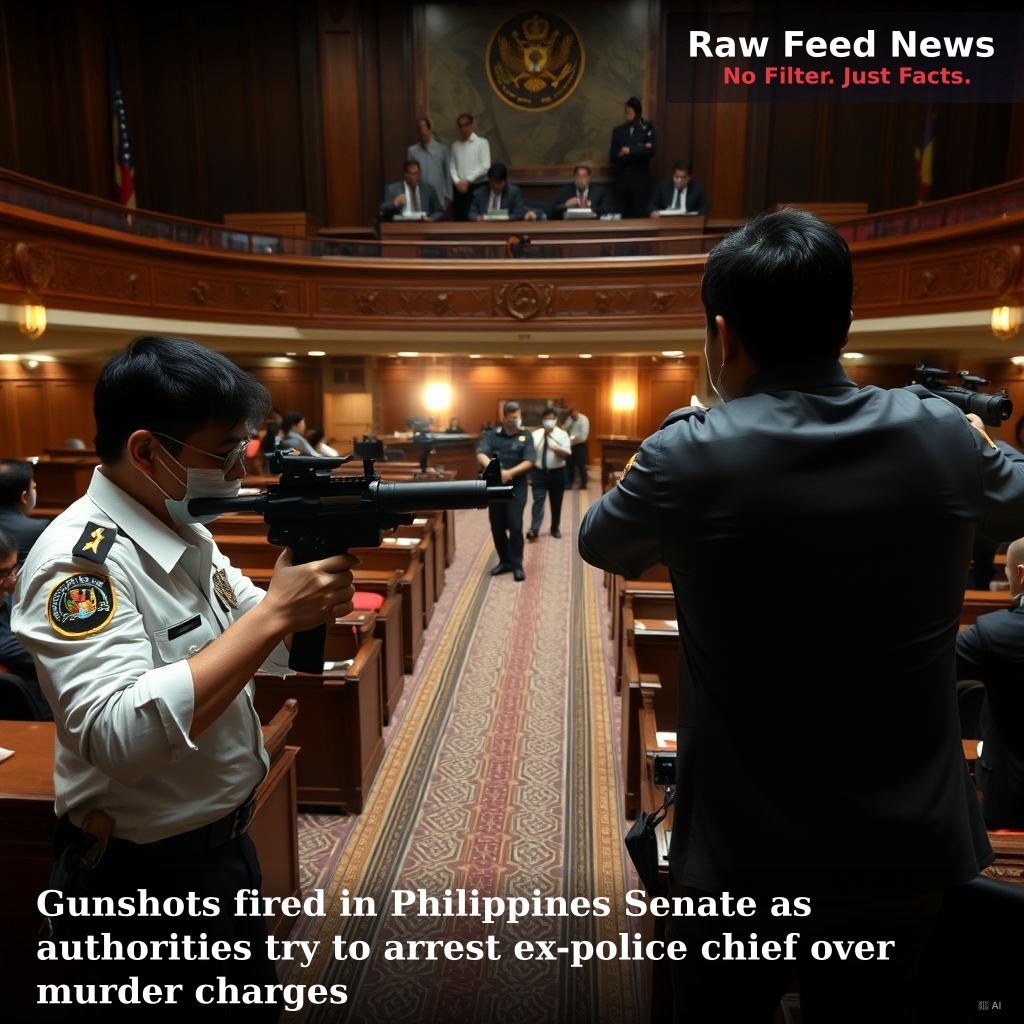 Gunshots fired in Philippines Senate as authorities try to arrest ex-police chief over murder charges