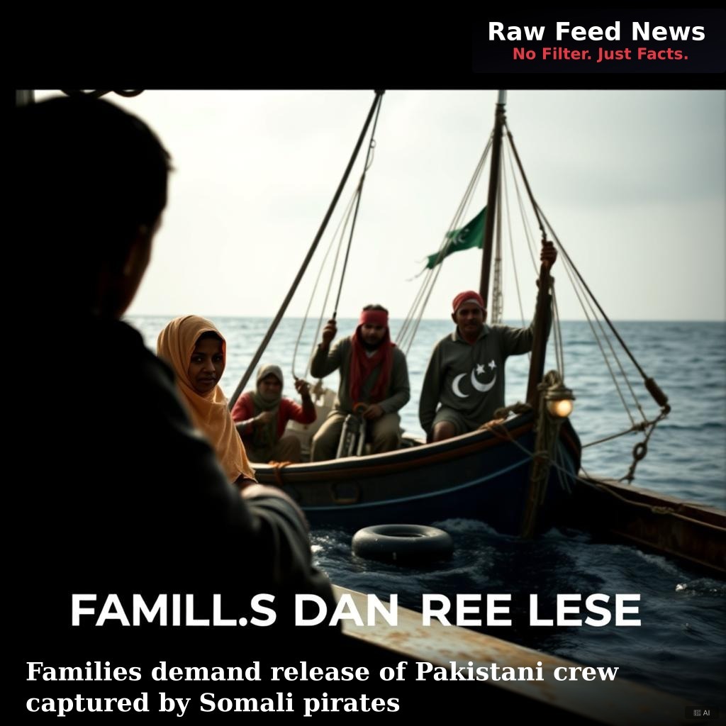 Families demand release of Pakistani crew captured by Somali pirates