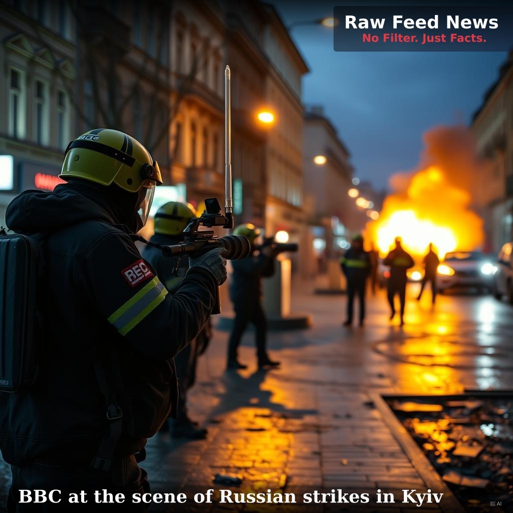 BBC at the scene of Russian strikes in Kyiv