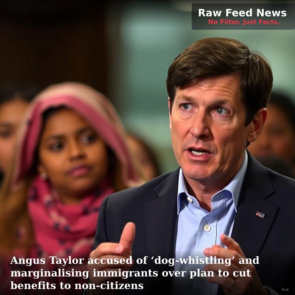 Angus Taylor accused of ‘dog-whistling’ and marginalising immigrants over plan to cut benefits to non-citizens