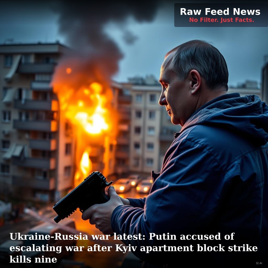 Ukraine-Russia war latest: Putin accused of escalating war after Kyiv apartment block strike kills nine