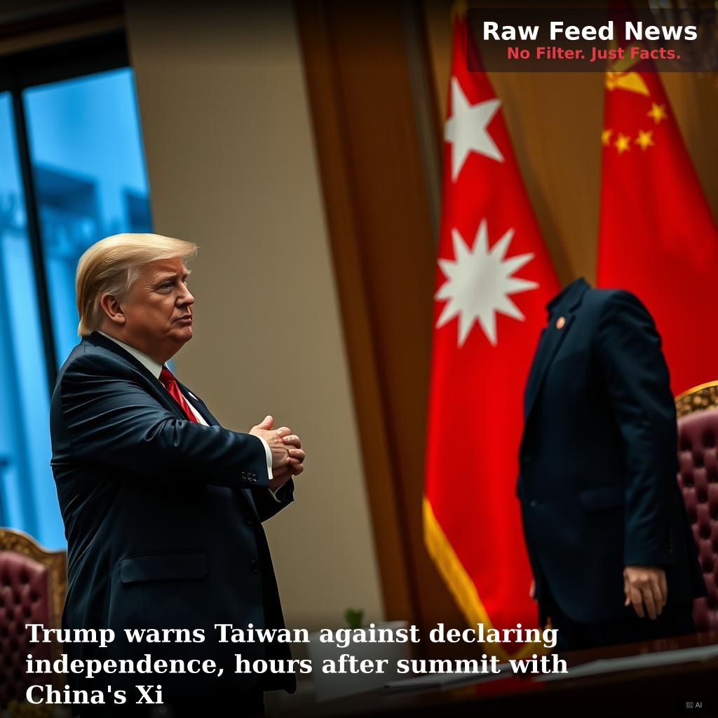 Trump warns Taiwan against declaring independence, hours after summit with China's Xi