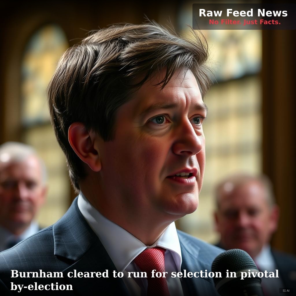 Burnham cleared to run for selection in pivotal by-election