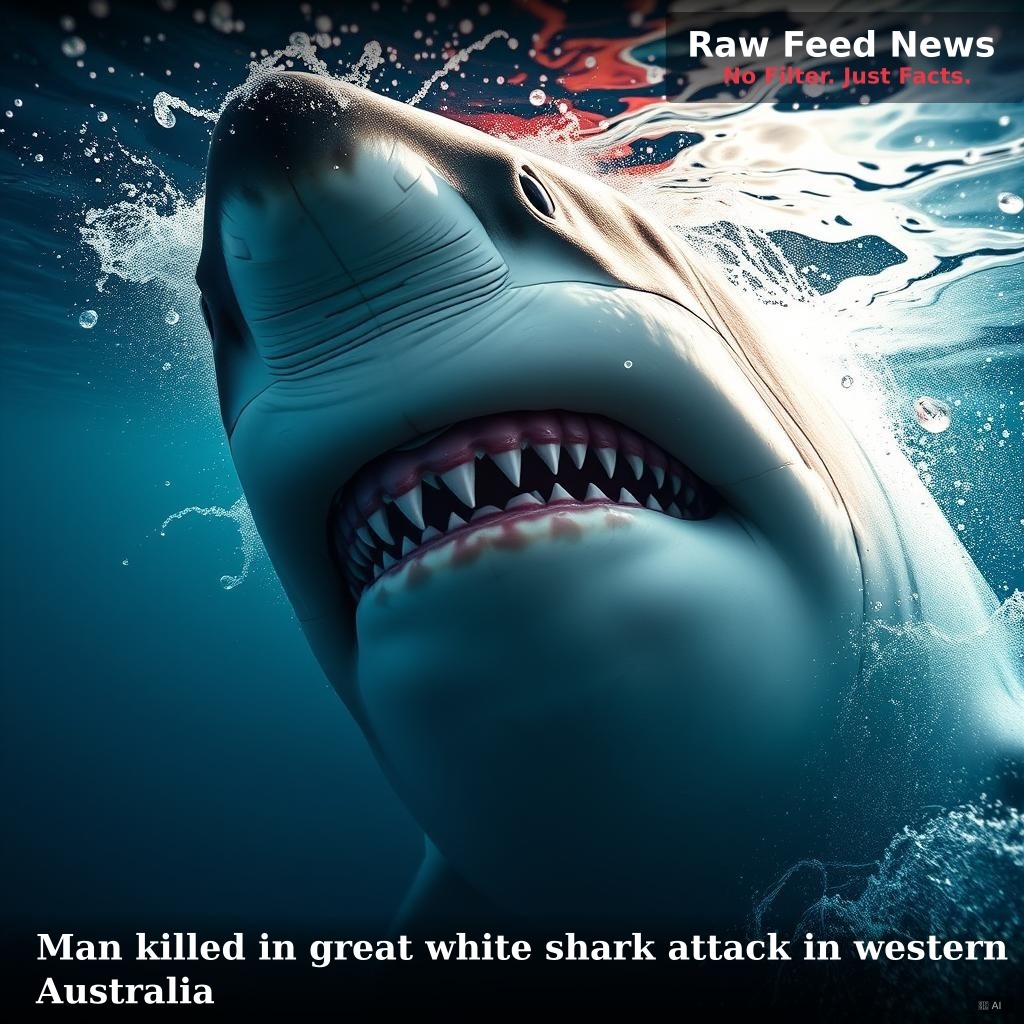 Man killed in great white shark attack in western Australia