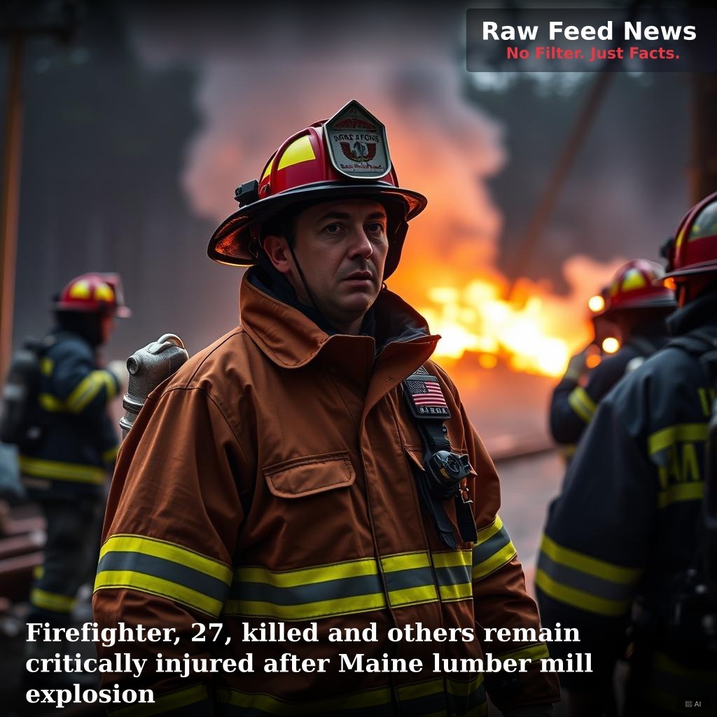 Firefighter, 27, killed and others remain critically injured after Maine lumber mill explosion