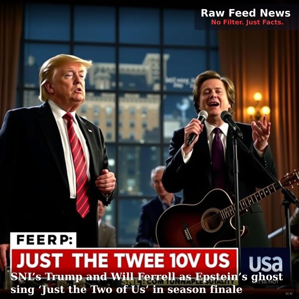 SNL’s Trump and Will Ferrell as Epstein’s ghost sing ‘Just the Two of Us’ in season finale