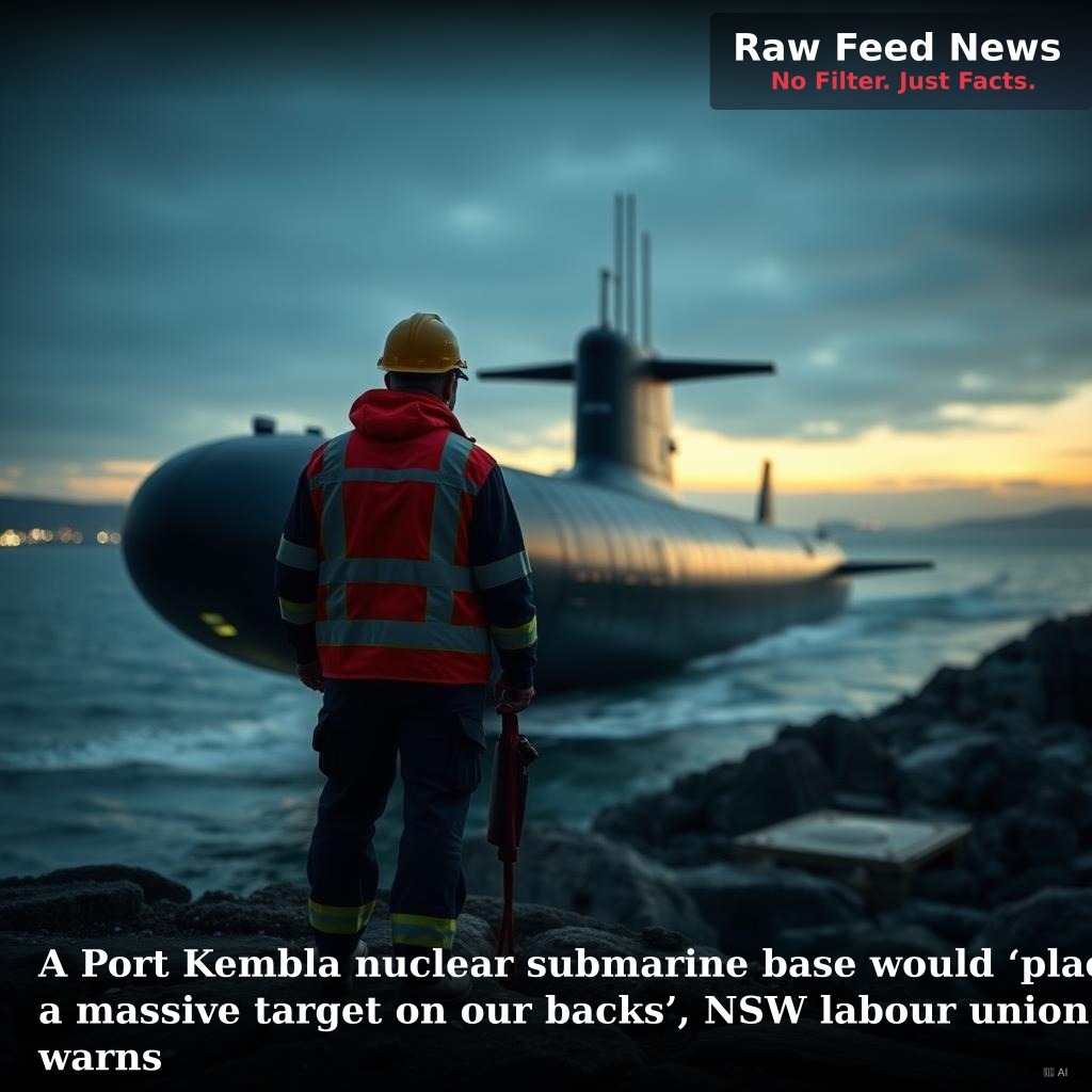 A Port Kembla nuclear submarine base would ‘place a massive target on our backs’, NSW labour union warns