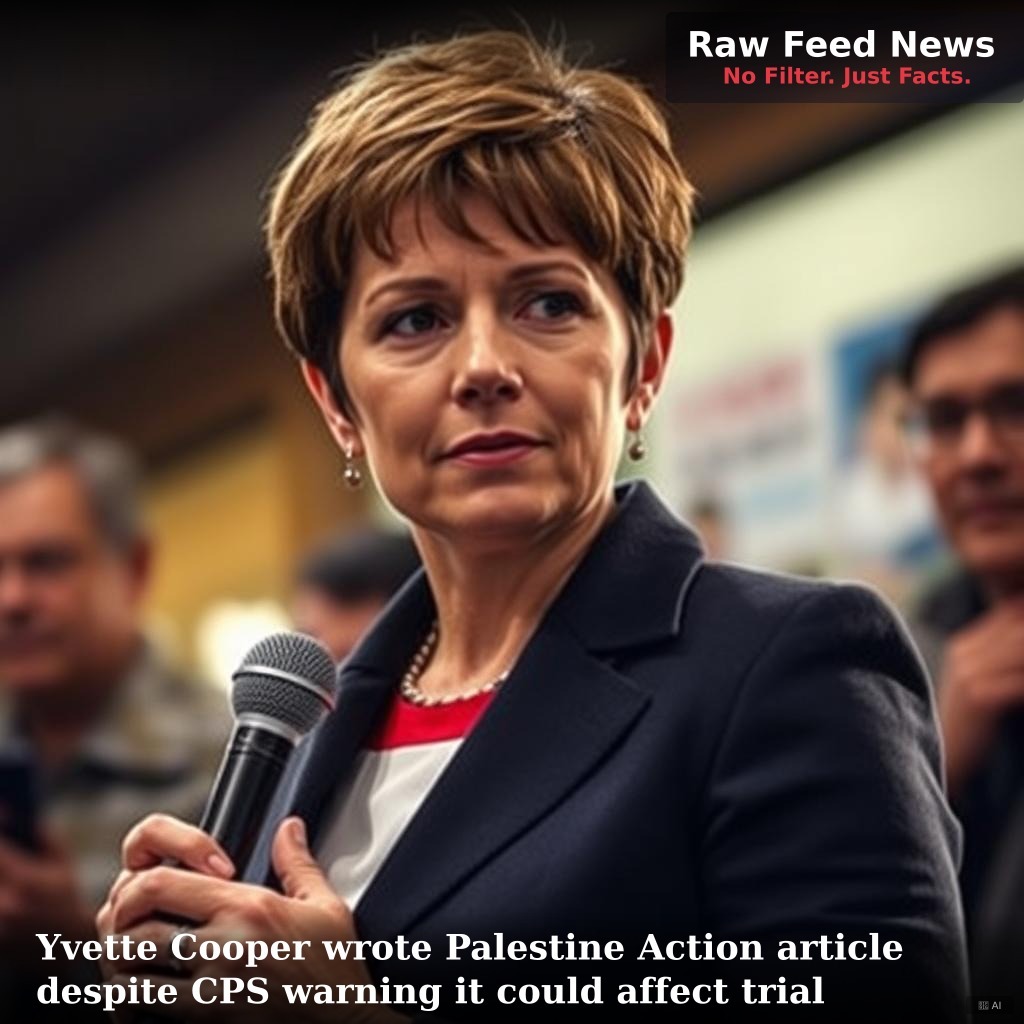 Yvette Cooper wrote Palestine Action article despite CPS warning it could affect trial
