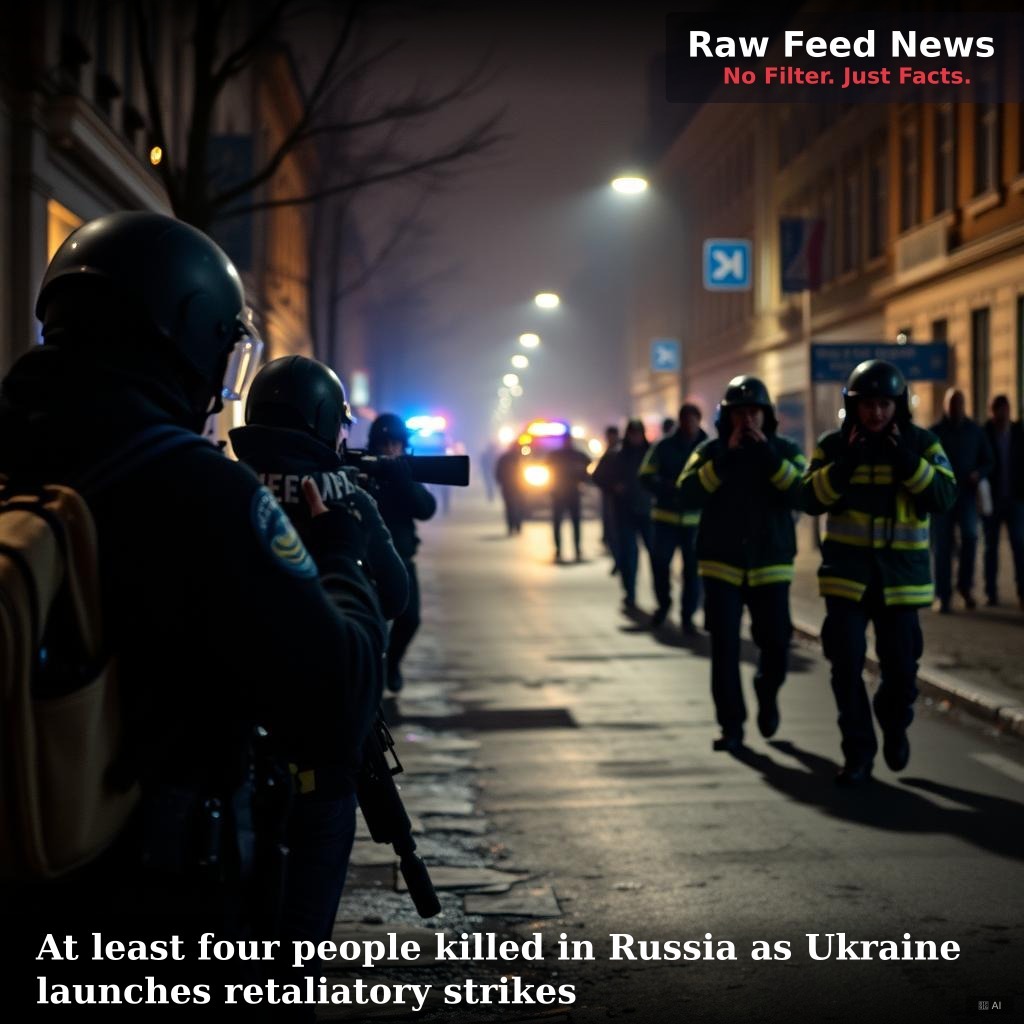 At least four people killed in Russia as Ukraine launches retaliatory strikes