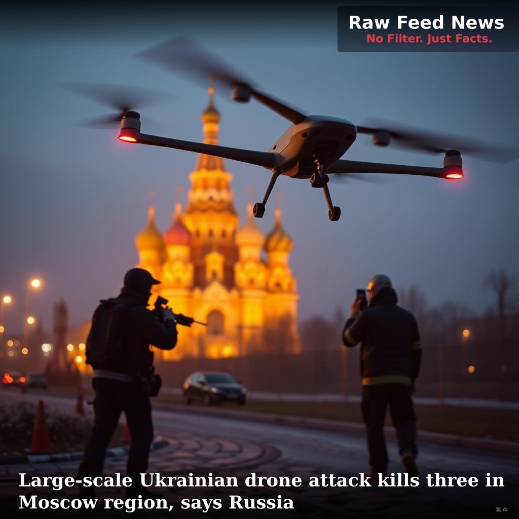 Large-scale Ukrainian drone attack kills three in Moscow region, says Russia