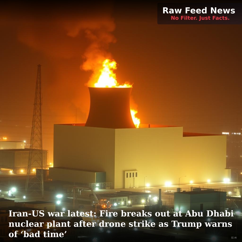 Iran-US war latest: Fire breaks out at Abu Dhabi nuclear plant after drone strike as Trump warns of ‘bad time’