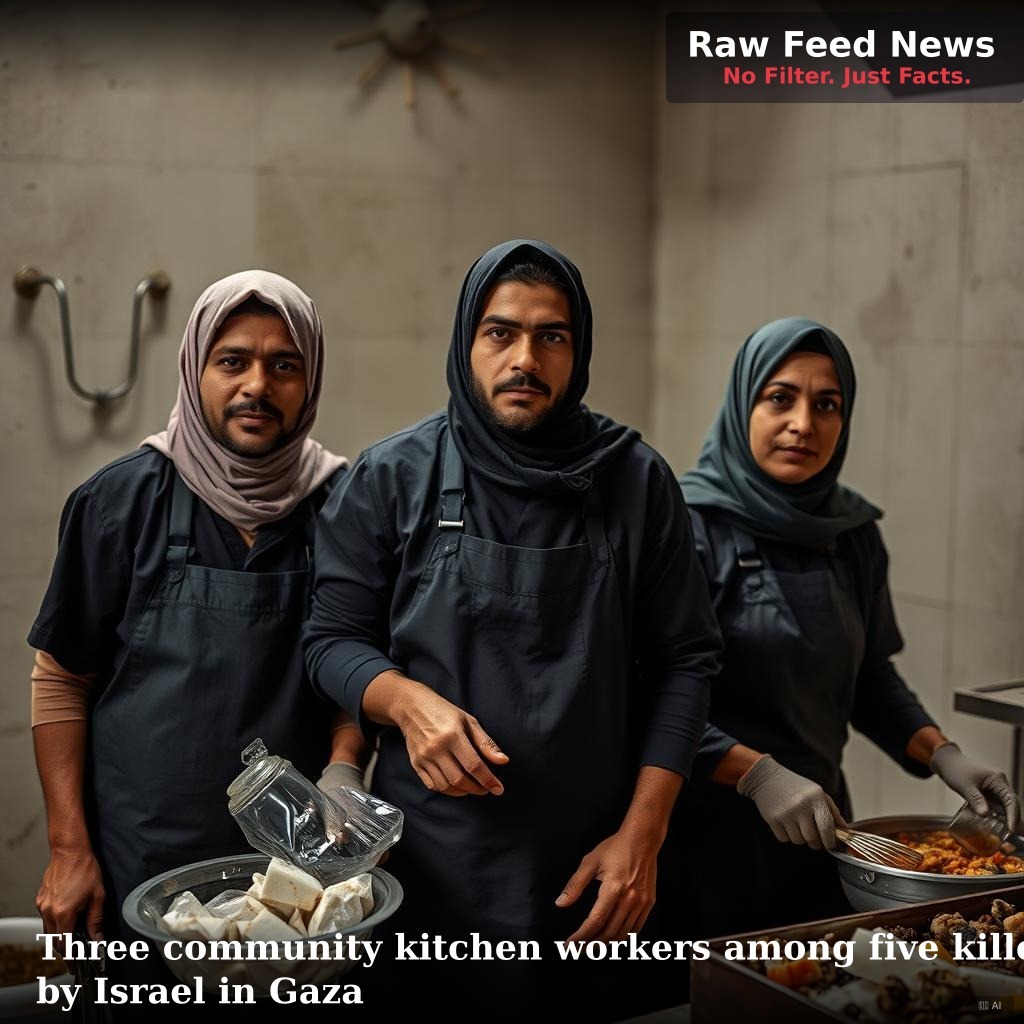 Three community kitchen workers among five killed by Israel in Gaza