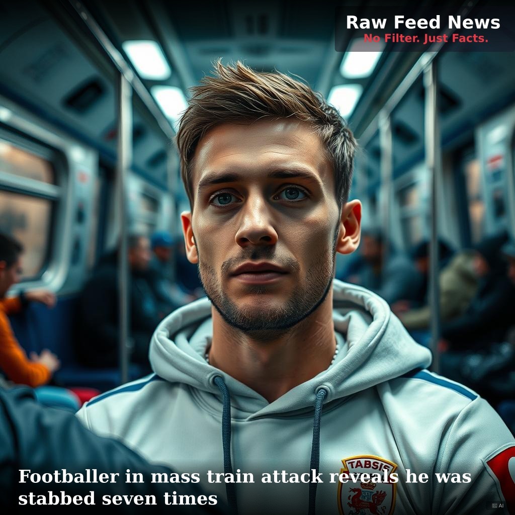 Footballer in mass train attack reveals he was stabbed seven times