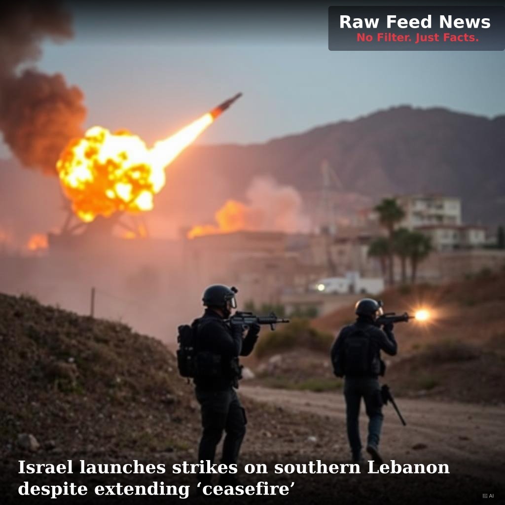 Israel launches strikes on southern Lebanon despite extending ‘ceasefire’
