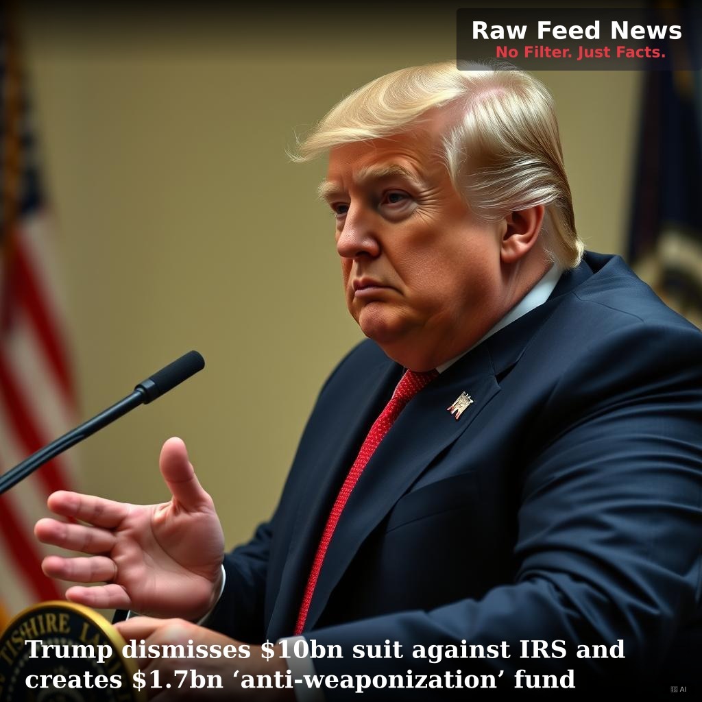 Trump dismisses $10bn suit against IRS and creates $1.7bn ‘anti-weaponization’ fund