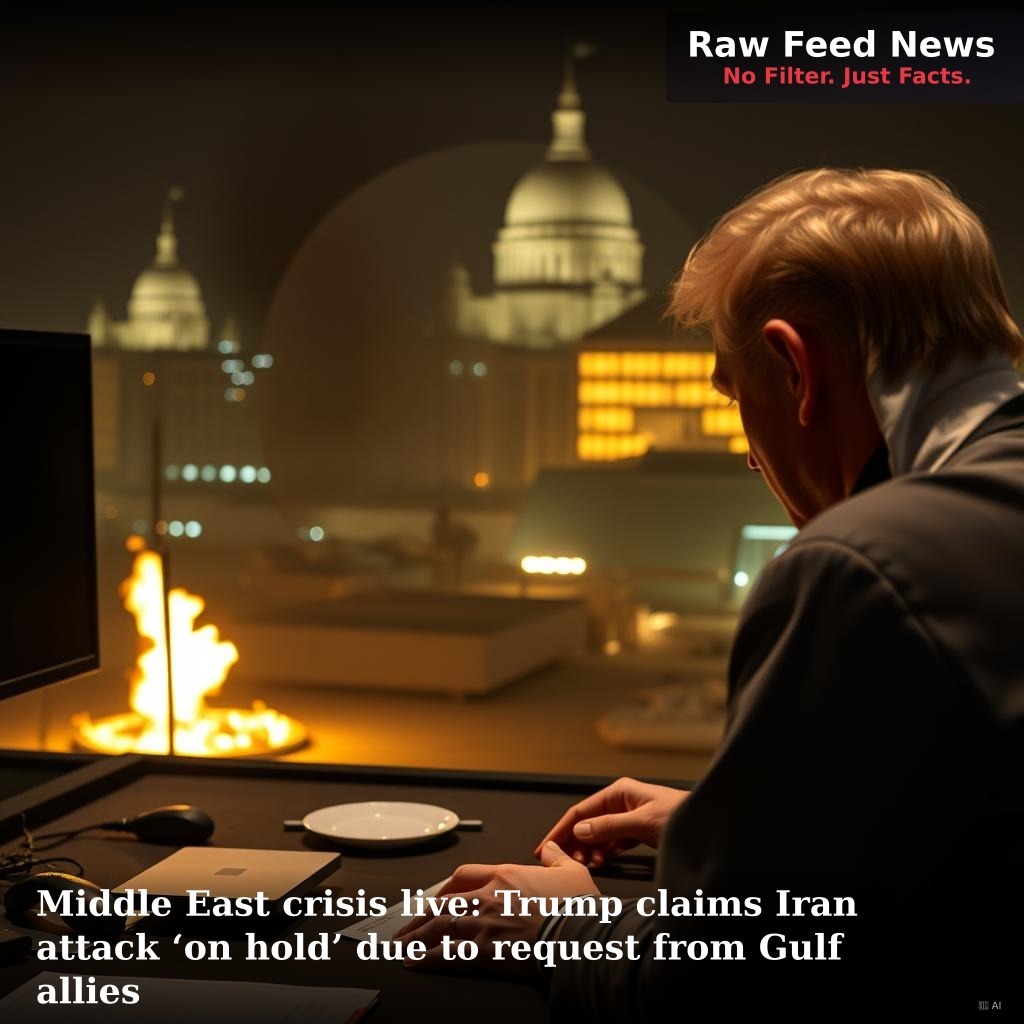 Middle East crisis live: Trump claims Iran attack ‘on hold’ due to request from Gulf allies