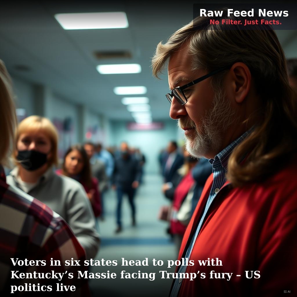 Voters in six states head to polls with Kentucky’s Massie facing Trump’s fury – US politics live