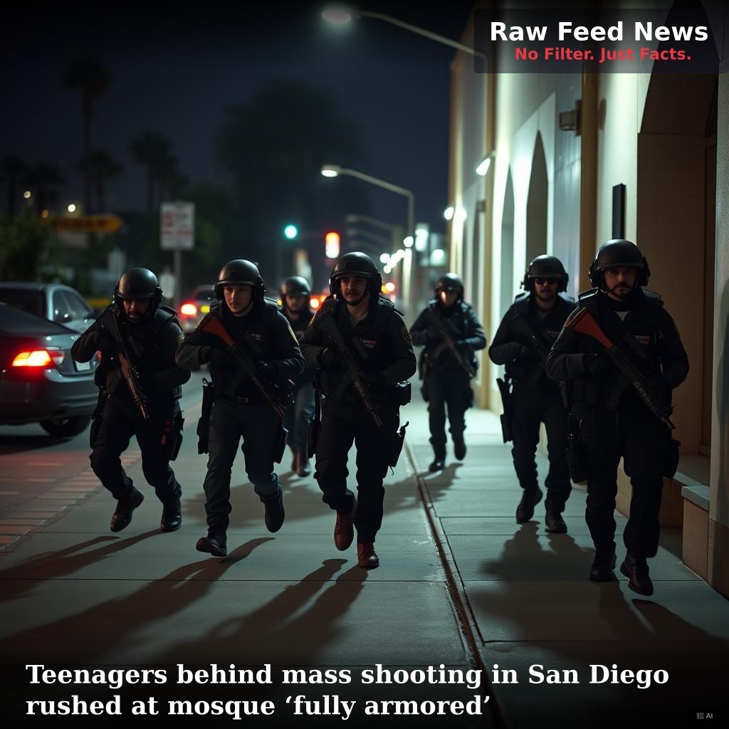 Teenagers behind mass shooting in San Diego rushed at mosque ‘fully armored’