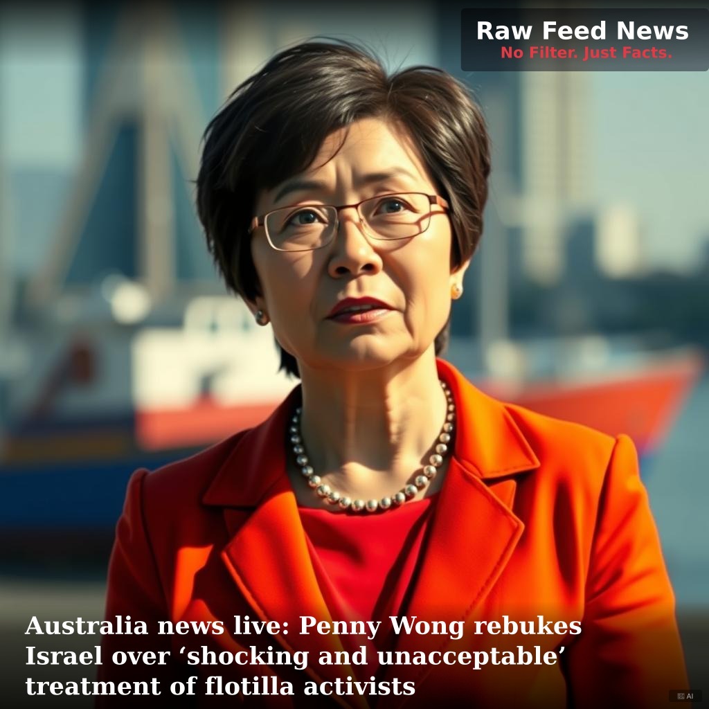 Australia news live: Penny Wong rebukes Israel over ‘shocking and unacceptable’ treatment of flotilla activists