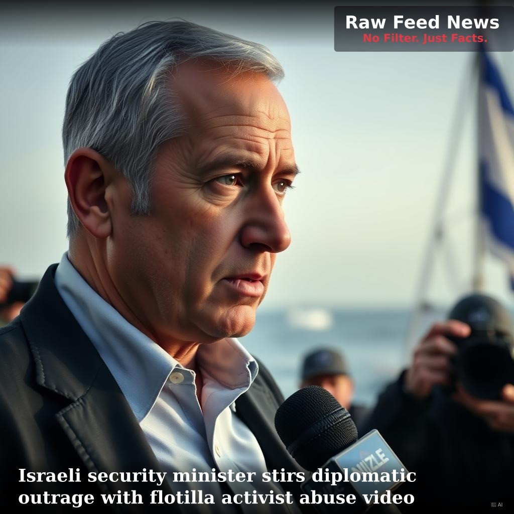 Israeli security minister stirs diplomatic outrage with flotilla activist abuse video