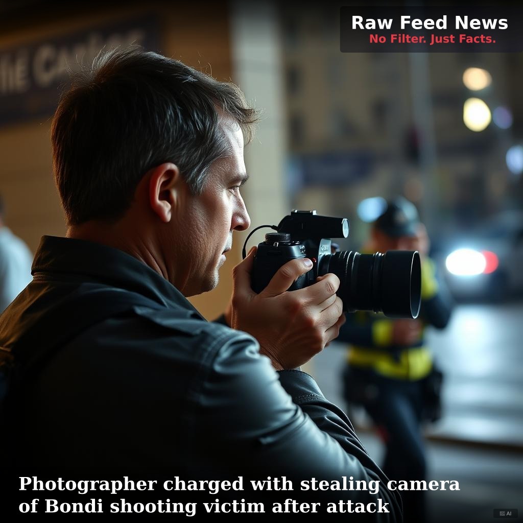 Photographer charged with stealing camera of Bondi shooting victim after attack