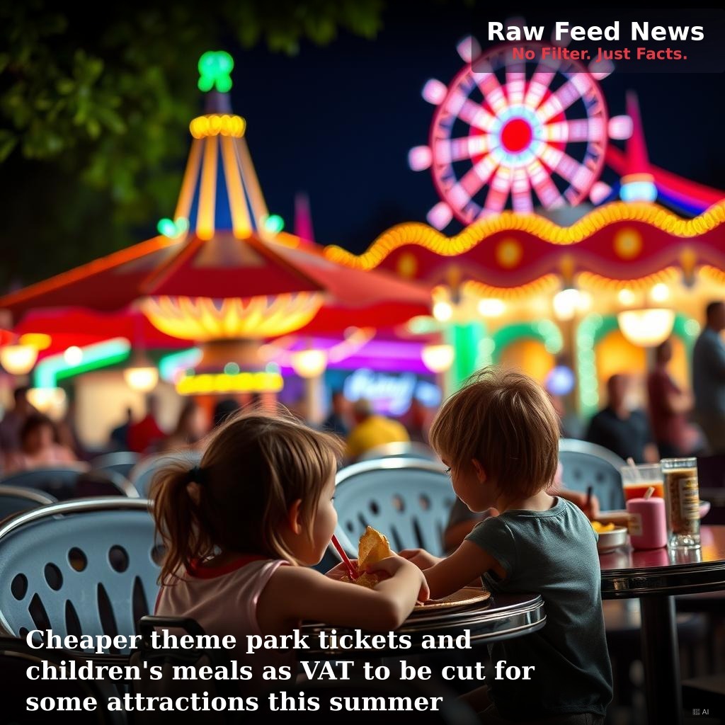 Cheaper theme park tickets and children's meals as VAT to be cut for some attractions this summer