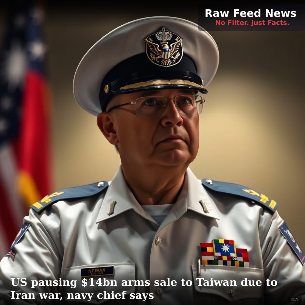 US pausing $14bn arms sale to Taiwan due to Iran war, navy chief says