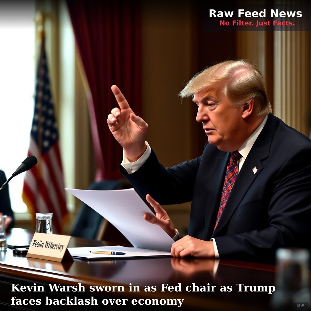 Kevin Warsh sworn in as Fed chair as Trump faces backlash over economy