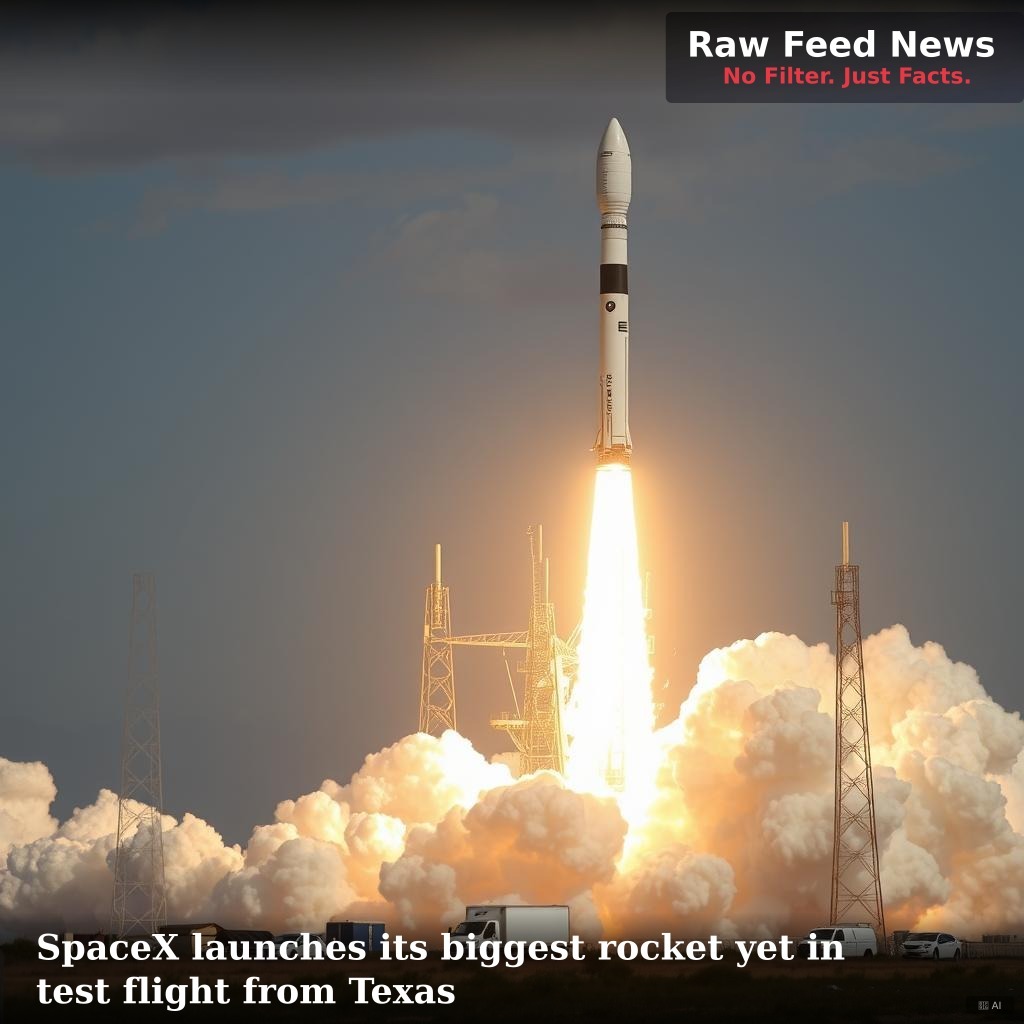 SpaceX launches its biggest rocket yet in test flight from Texas