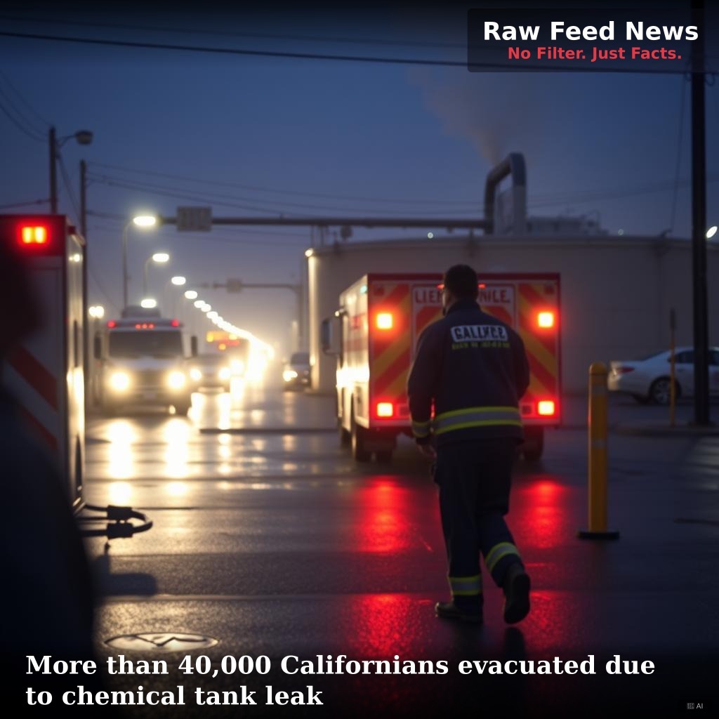 More than 40,000 Californians evacuated due to chemical tank leak