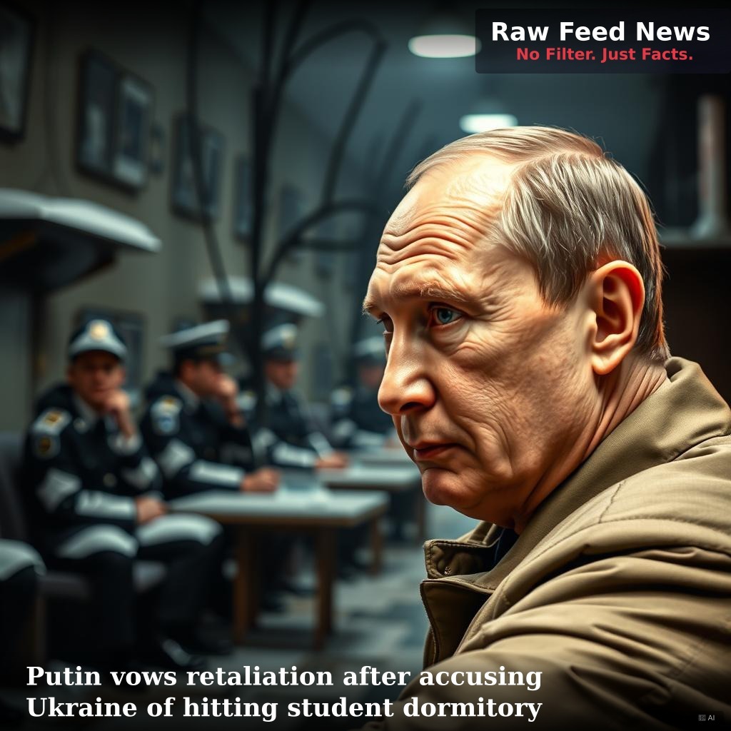Putin vows retaliation after accusing Ukraine of hitting student dormitory