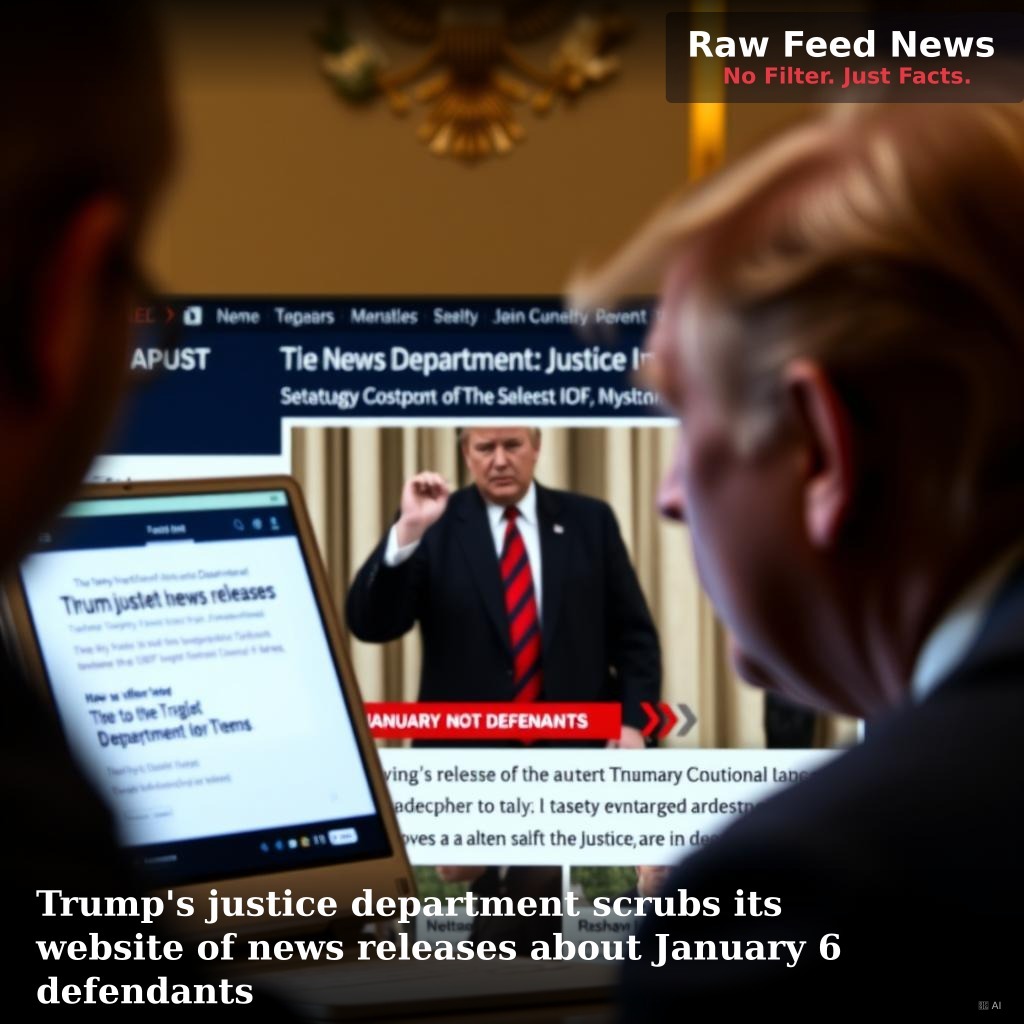 Trump's justice department scrubs its website of news releases about January 6 defendants