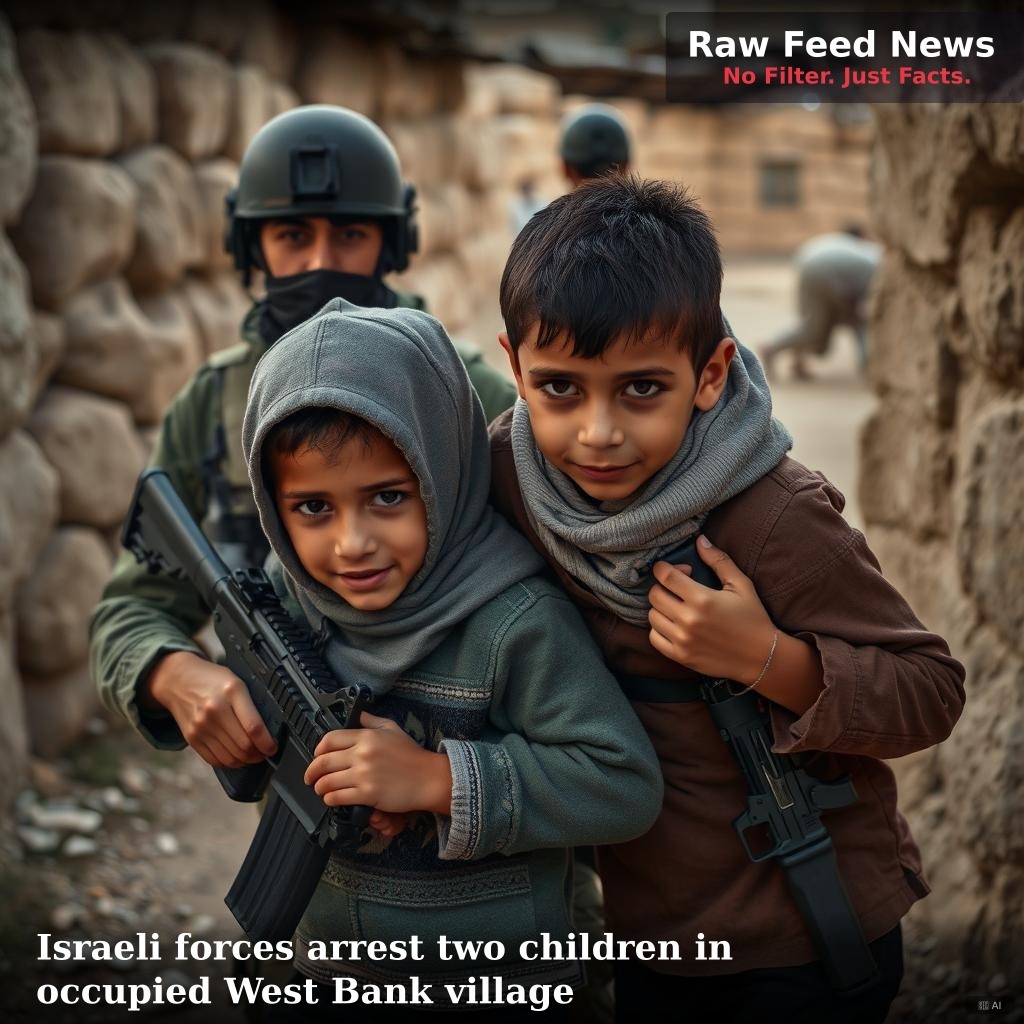 Israeli forces arrest two children in occupied West Bank village