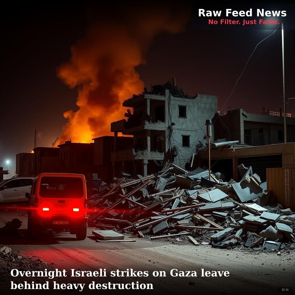 Overnight Israeli strikes on Gaza leave behind heavy destruction