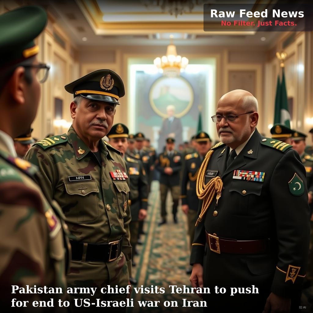 Pakistan army chief visits Tehran to push for end to US-Israeli war on Iran