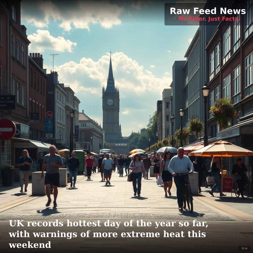 UK records hottest day of the year so far, with warnings of more extreme heat this weekend
