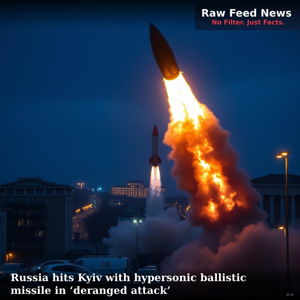 Russia hits Kyiv with hypersonic ballistic missile in ‘deranged attack’