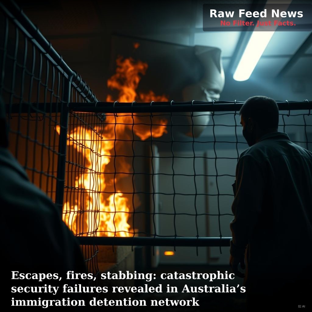 Escapes, fires, stabbing: catastrophic security failures revealed in Australia’s immigration detention network