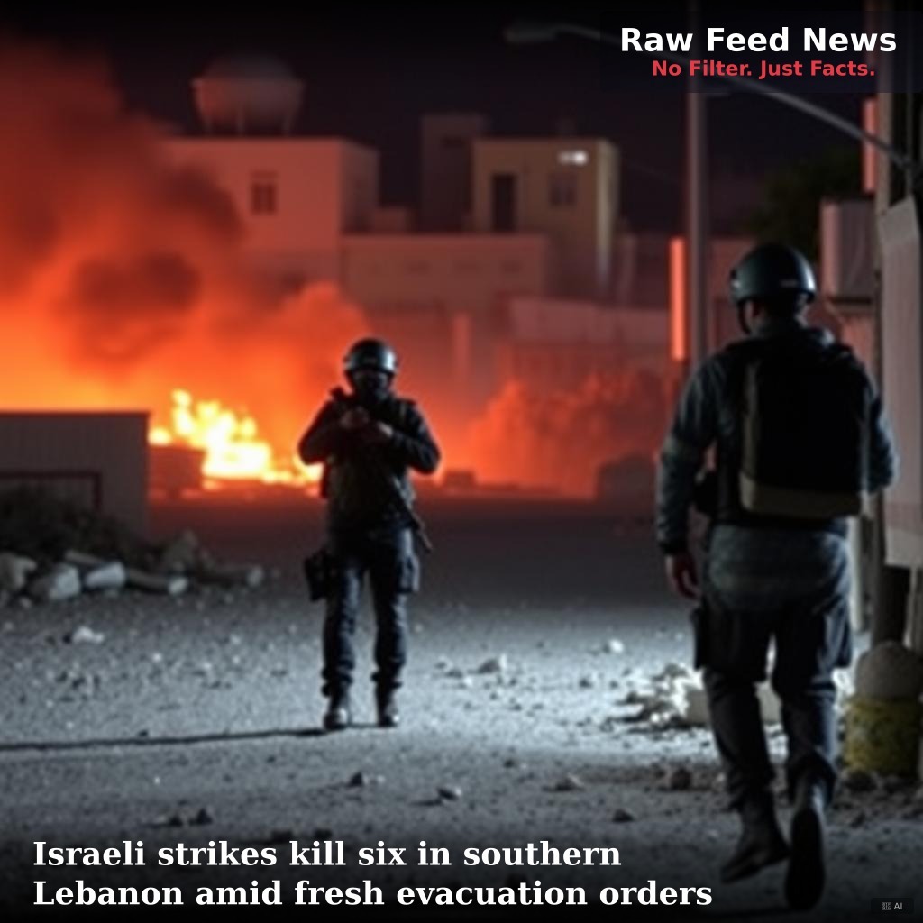Israeli strikes kill six in southern Lebanon amid fresh evacuation orders