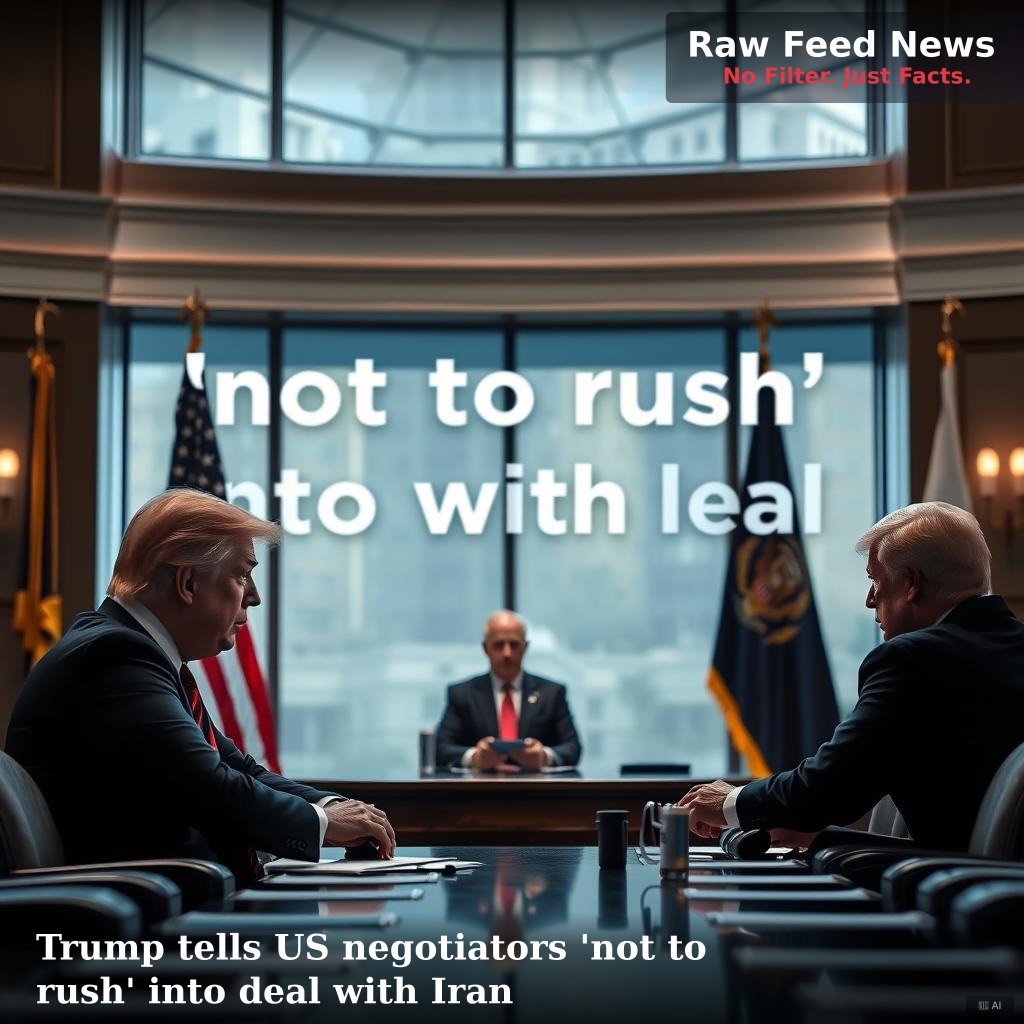 Trump tells US negotiators 'not to rush' into deal with Iran