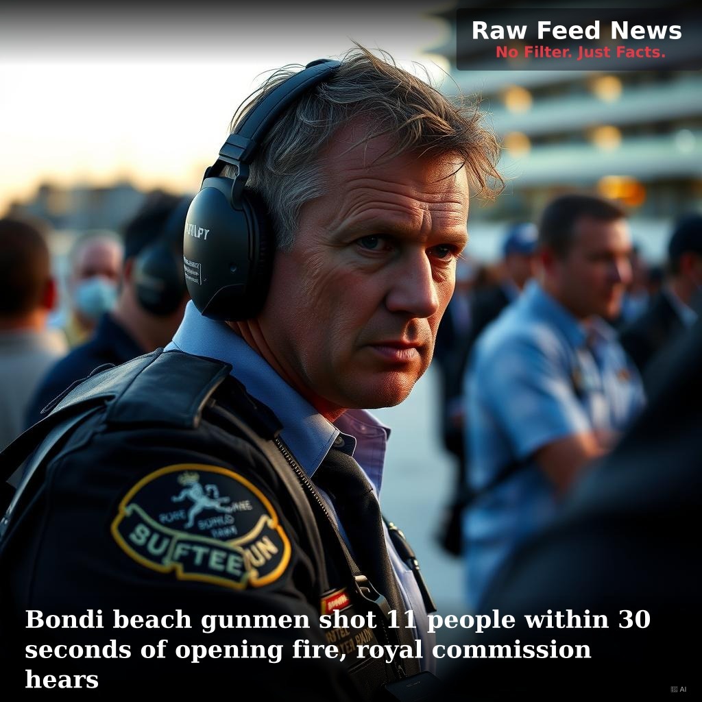 Bondi beach gunmen shot 11 people within 30 seconds of opening fire, royal commission hears