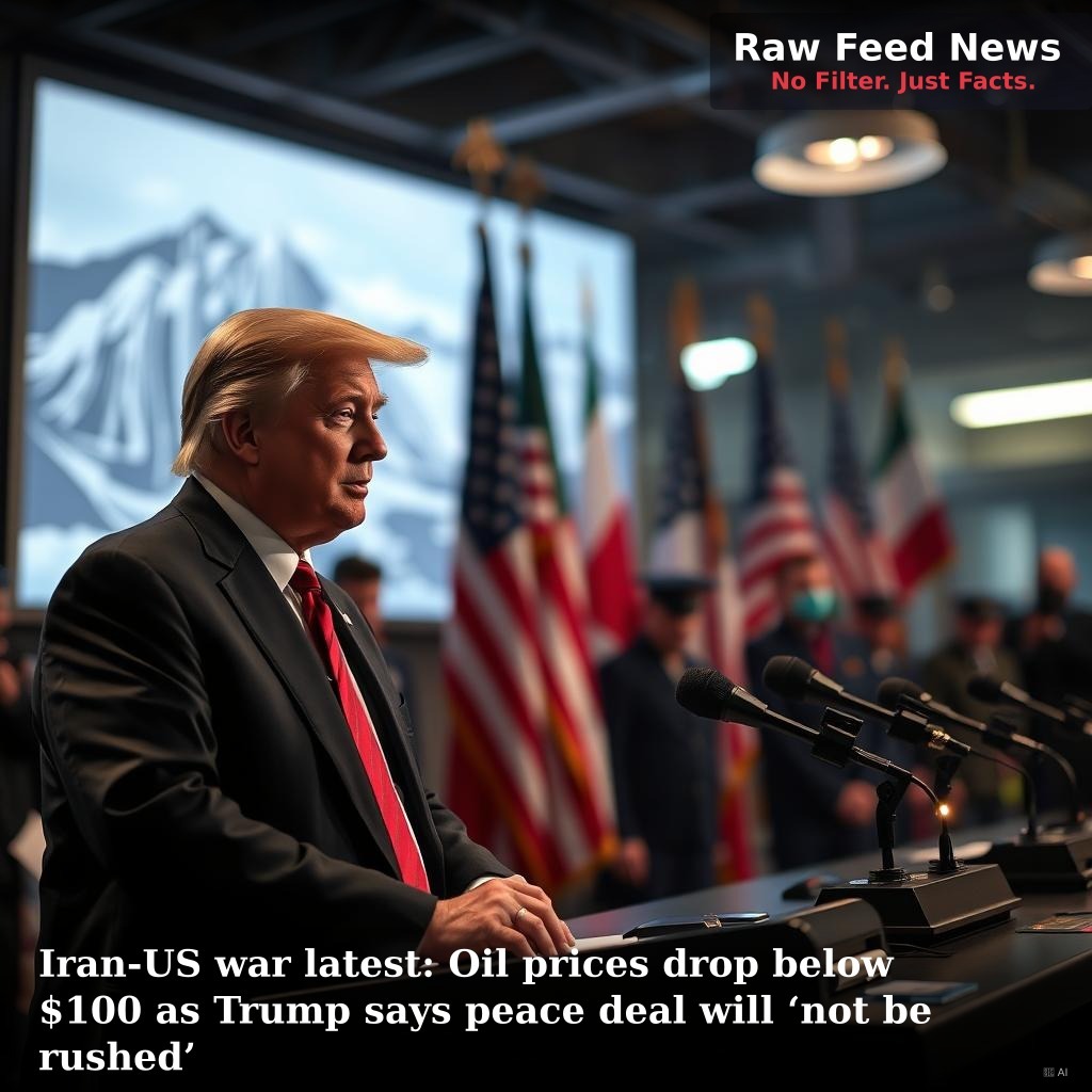 Iran-US war latest: Oil prices drop below $100 as Trump says peace deal will ‘not be rushed’