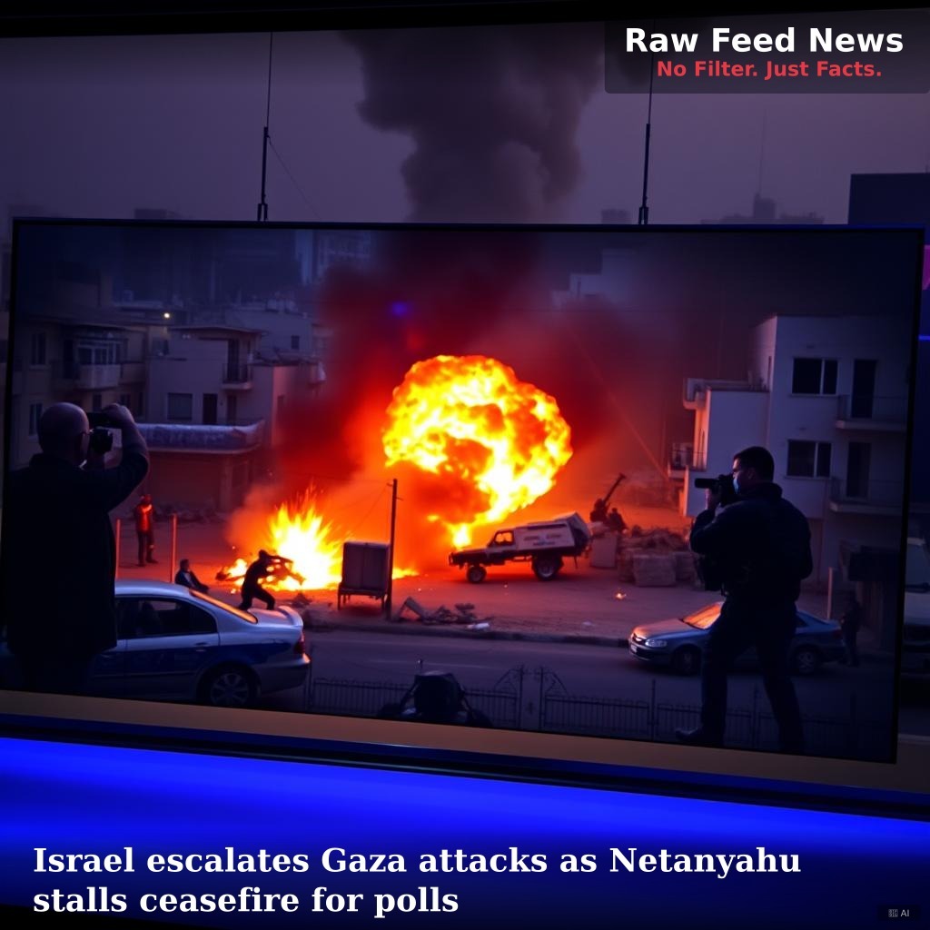 Israel escalates Gaza attacks as Netanyahu stalls ceasefire for polls