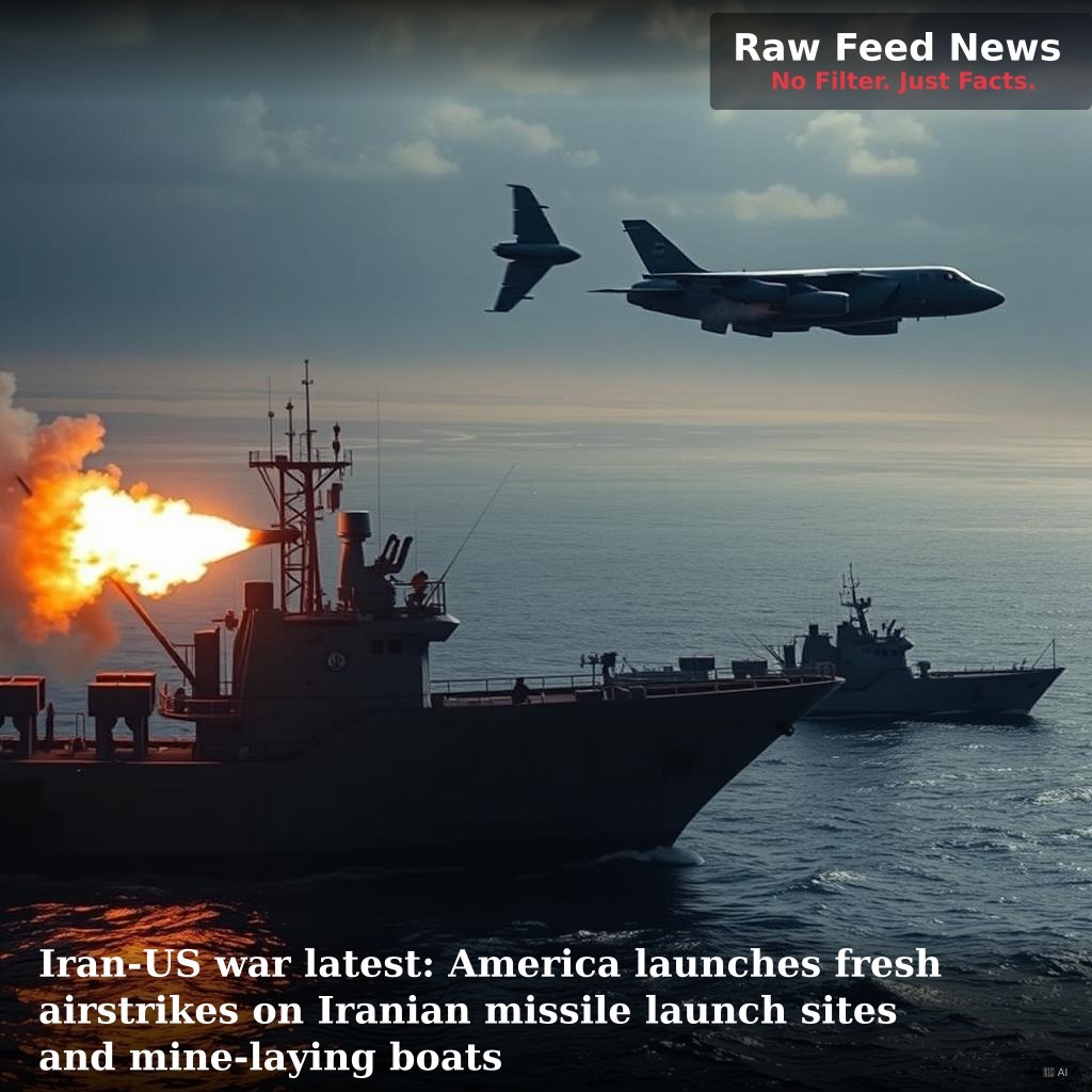 Iran-US war latest: America launches fresh airstrikes on Iranian missile launch sites and mine-laying boats